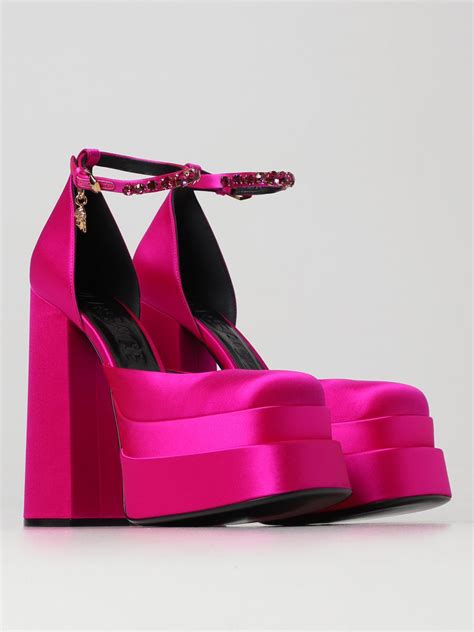 versace pink sandal|Versace high heel sandals.